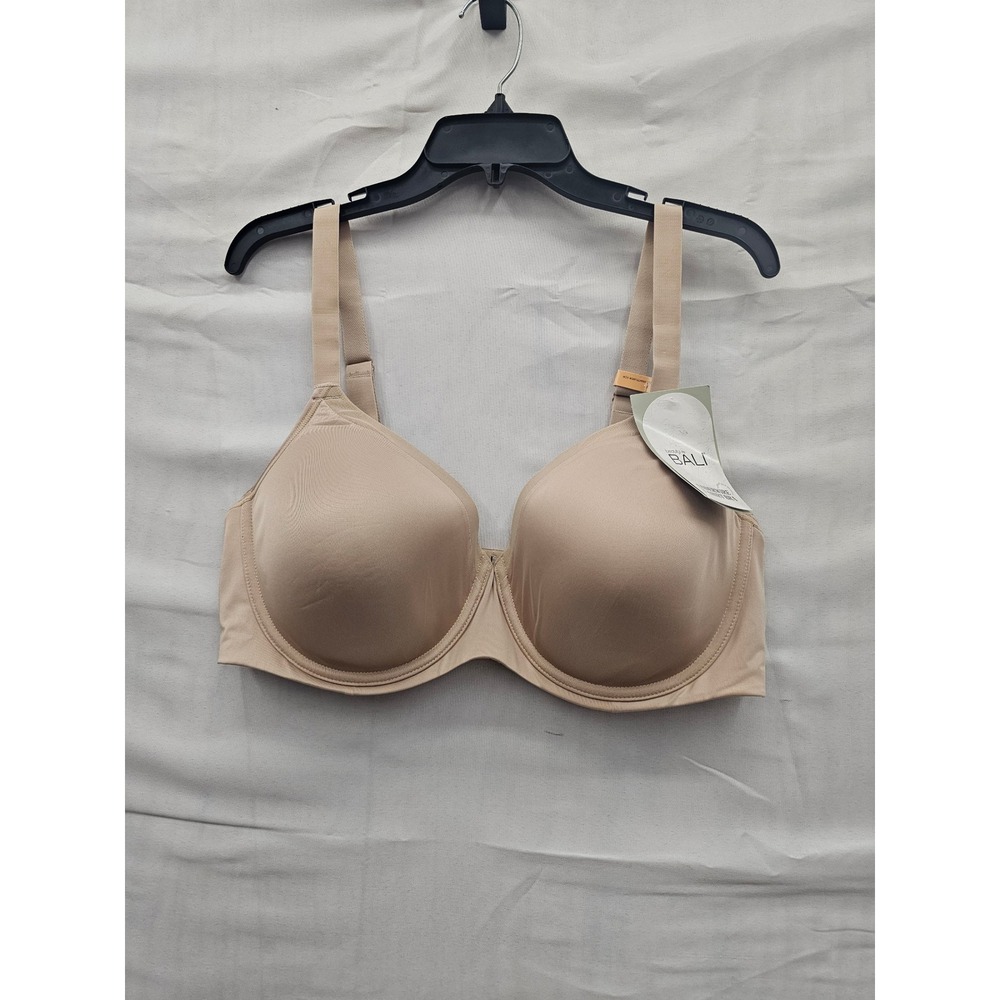 Bali‎ Womens Comfort Revolution Underwire Bra Tan Poly Blend Casual Size 42DD